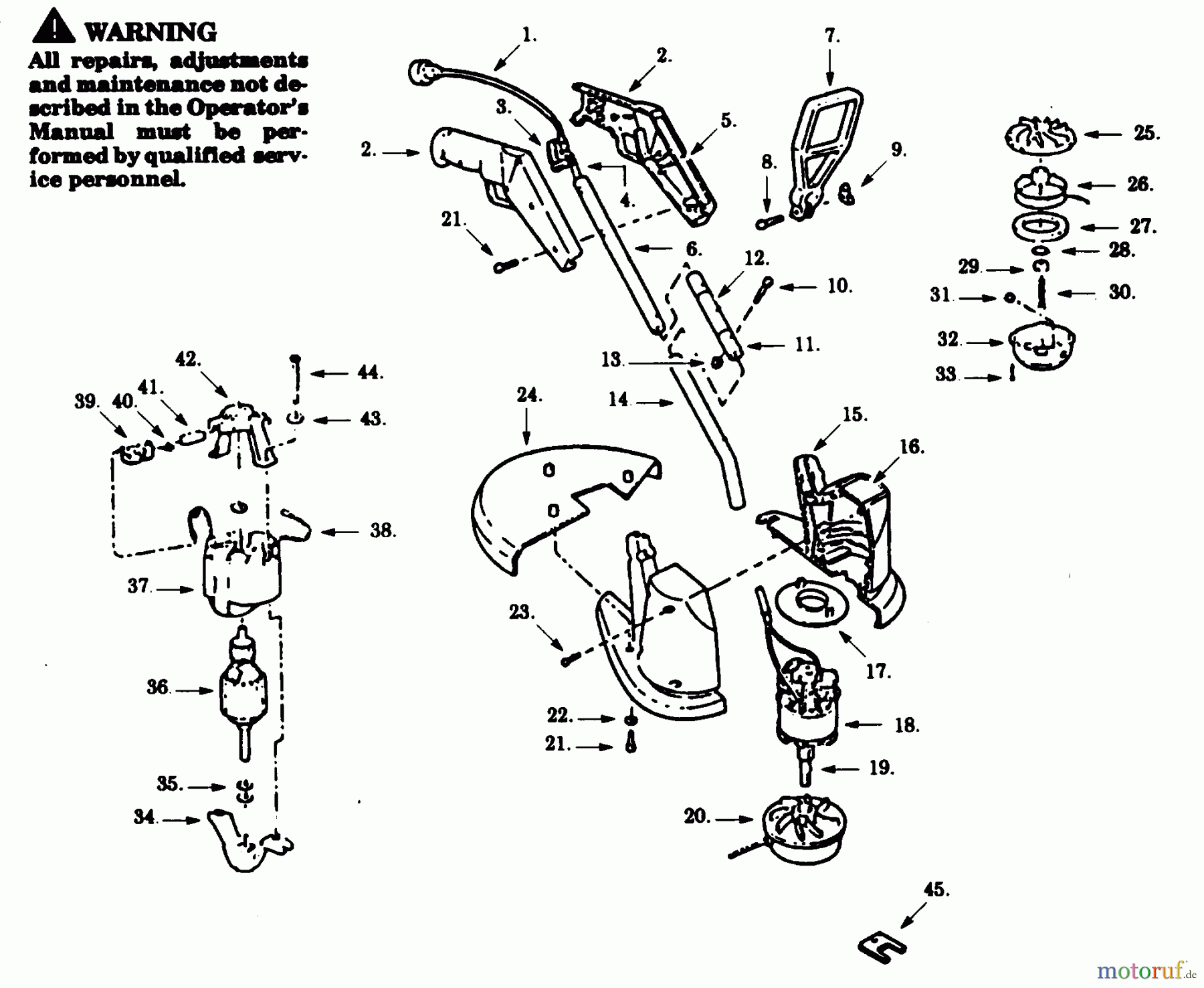 Poulan / Weed Eater Motorsensen, Trimmer PT120-00 - Paramount Electric Trimmer TRIMMER ASSEMBLY