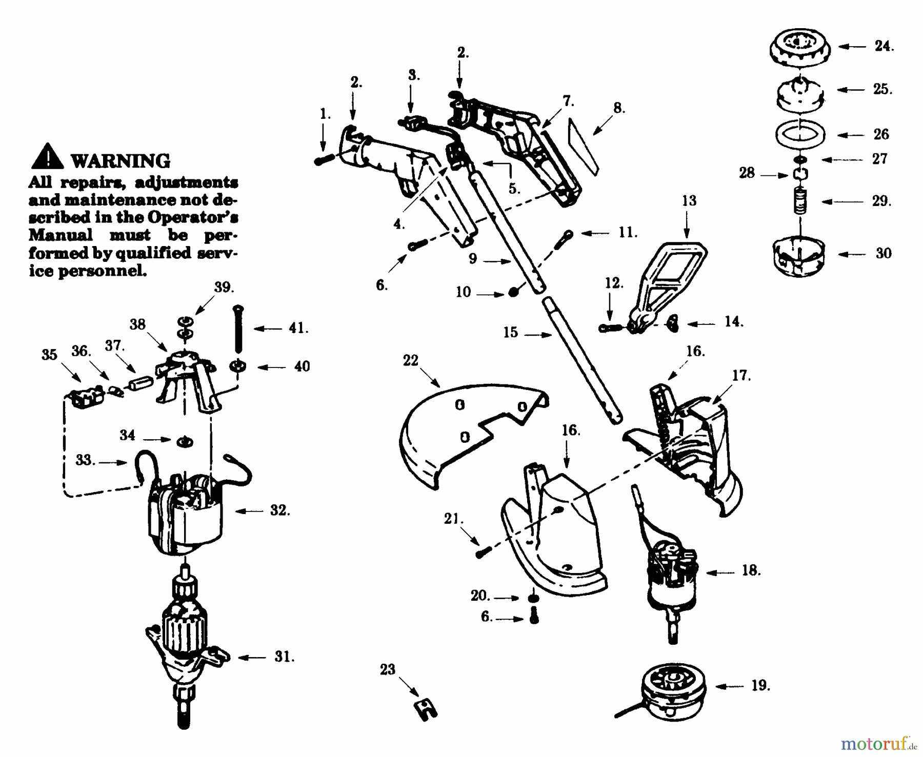 Poulan / Weed Eater Motorsensen, Trimmer PT120-02 - Paramount Electric Trimmer TRIMMER/BRUSHCUTTER ASSEMBLY