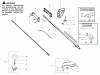 Poulan / Weed Eater PT17 - Poulan String Trimmer Ersatzteile Driveshaft & Cutting Head