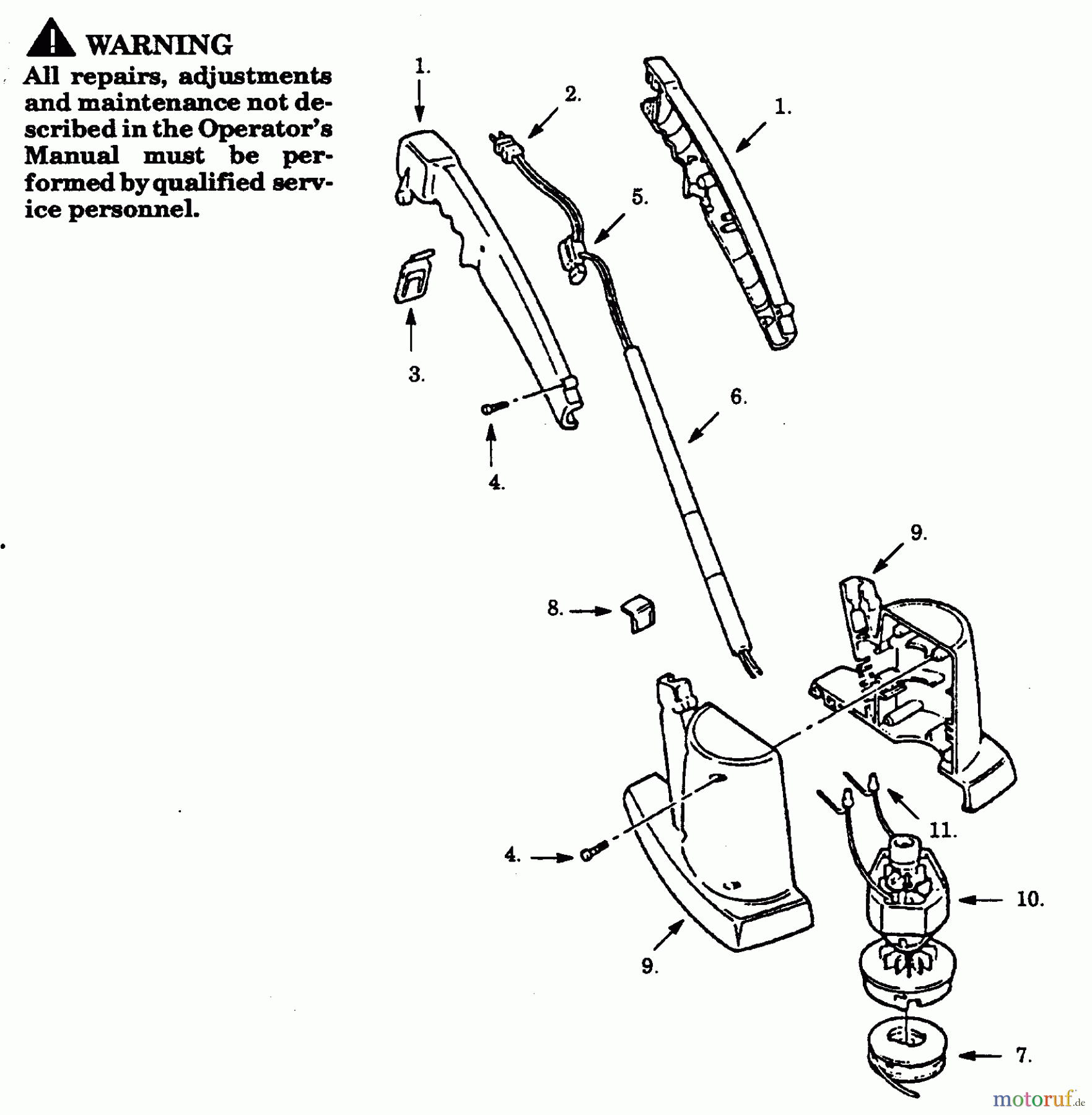 Poulan / Weed Eater Motorsensen, Trimmer PT70C-00 - Paramount Electric Trimmer TRIMMER ASSEMBLY