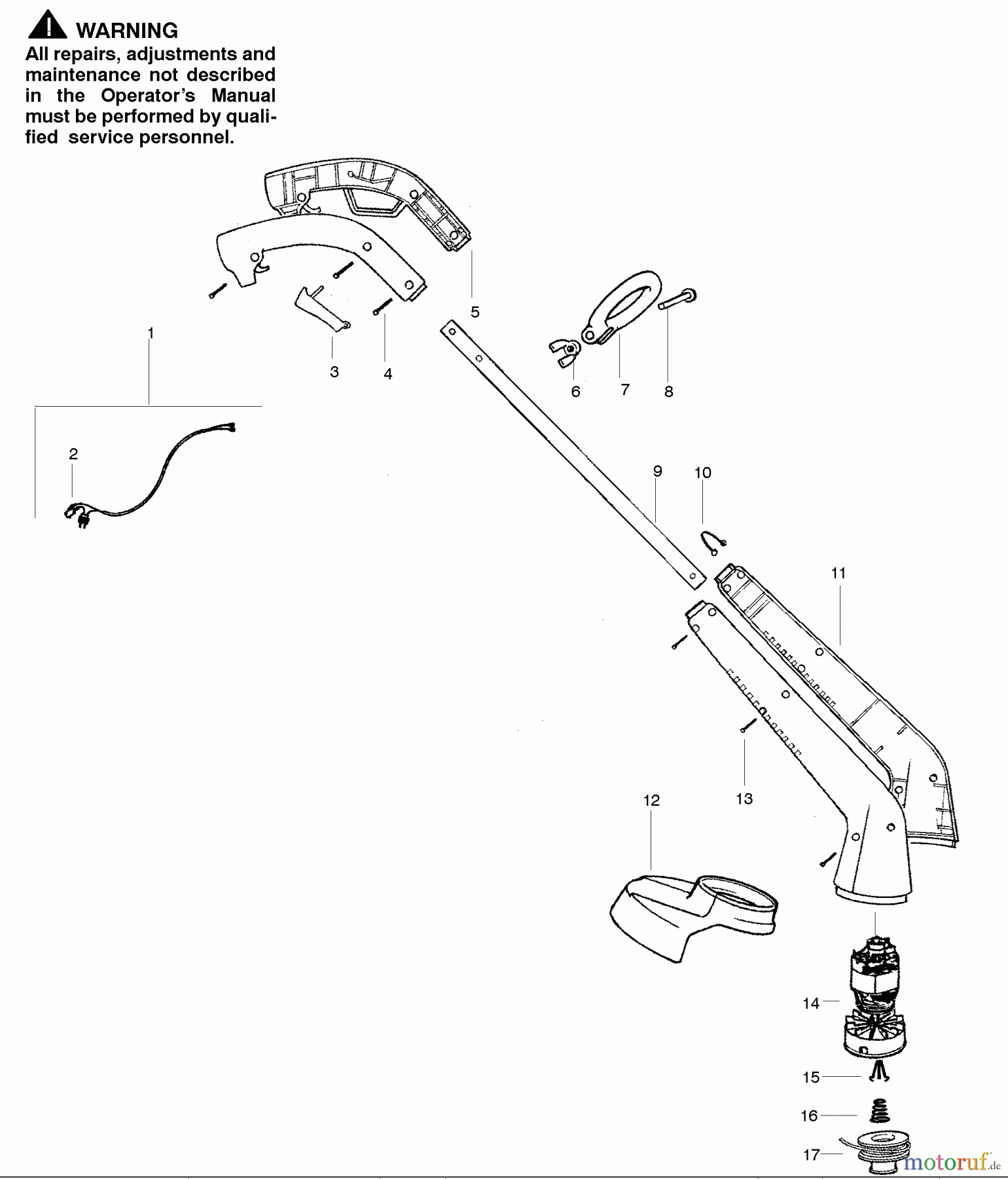 Poulan / Weed Eater Motorsensen, Trimmer SG11 - Weed Eater Electric Trimmer Product Complete