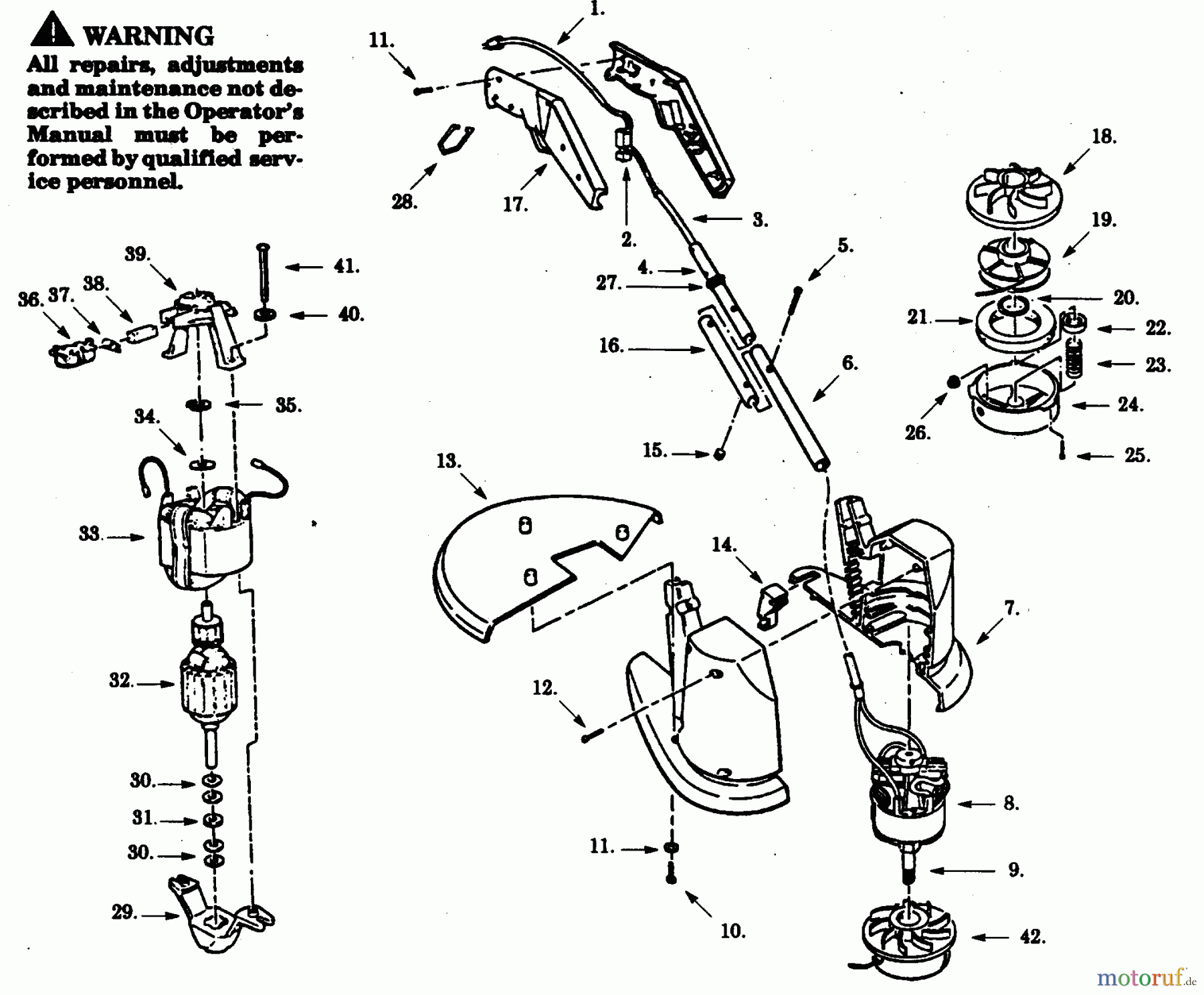 Poulan / Weed Eater Motorsensen, Trimmer SK100-00 - Paramount Electric Trimmer TRIMMER ASSEMBLY