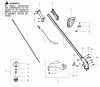 Poulan / Weed Eater SST - Weed Eater Featherlite String Trimmer Ersatzteile Drive Shaft & Cutting Head