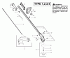 Poulan / Weed Eater SST25 (Type 4) - Weed Eater Featherlite HO String Trimmer Ersatzteile Handle & Shaft Assembly
