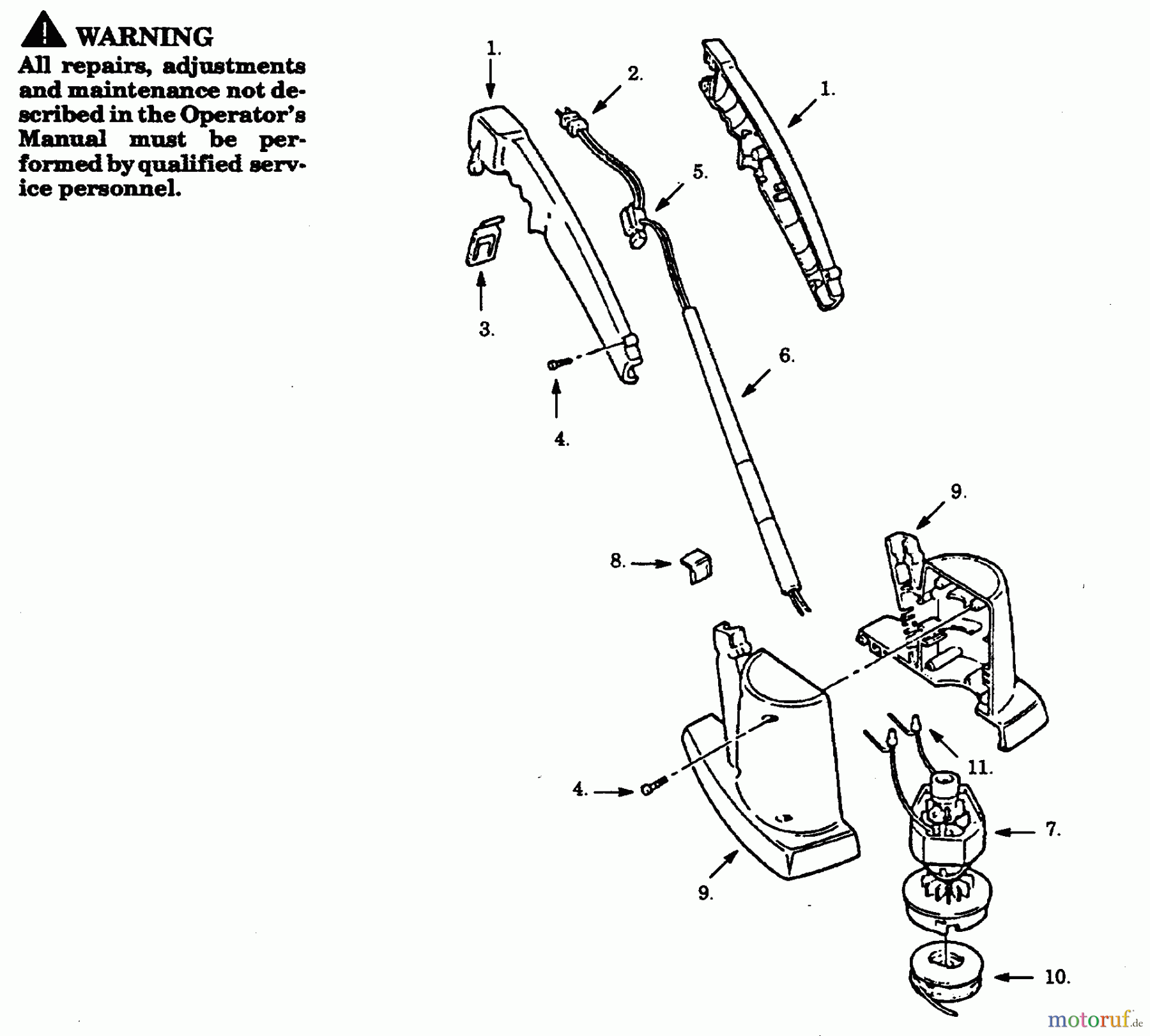 Poulan / Weed Eater Motorsensen, Trimmer TT70C-00 - Paramount Electric Trimmer TRIMMER ASSEMBLY