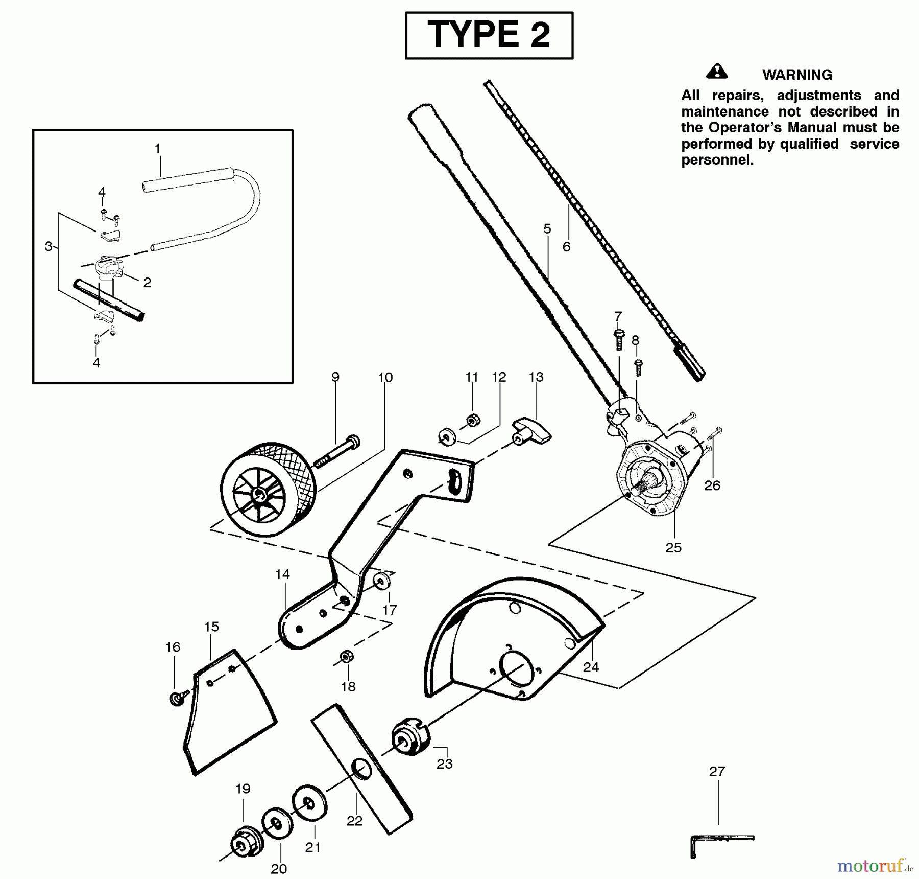 Poulan / Weed Eater Zubehör 1000E (Type 3) - Weed Eater Weed NEdge Edger Attachment Edger Attachment Assembly Type 2