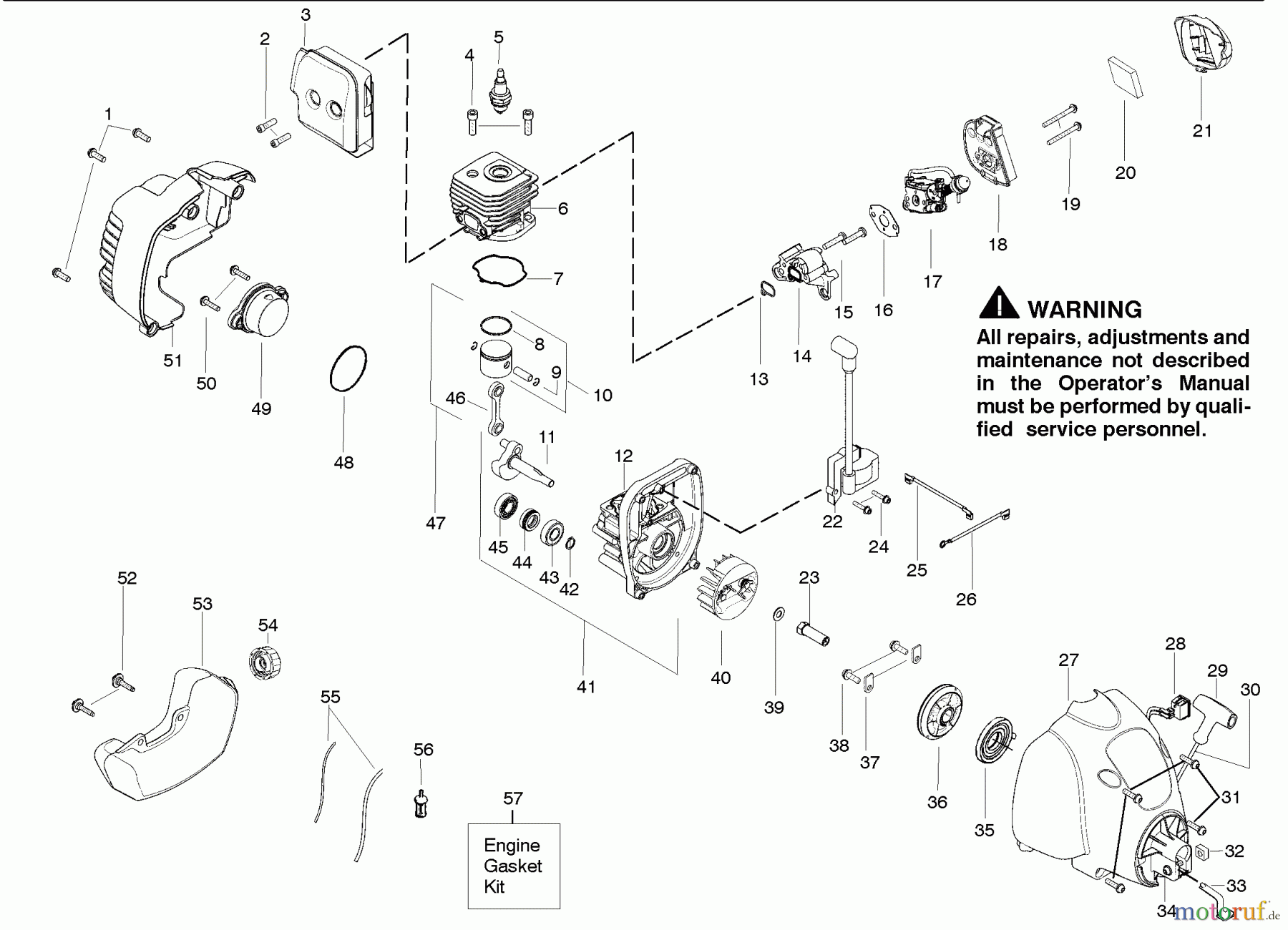 Poulan / Weed Eater Motorsensen, Trimmer W25CBK (967184001) - Weed Eater String Trimmer (2012-11) ENGINE