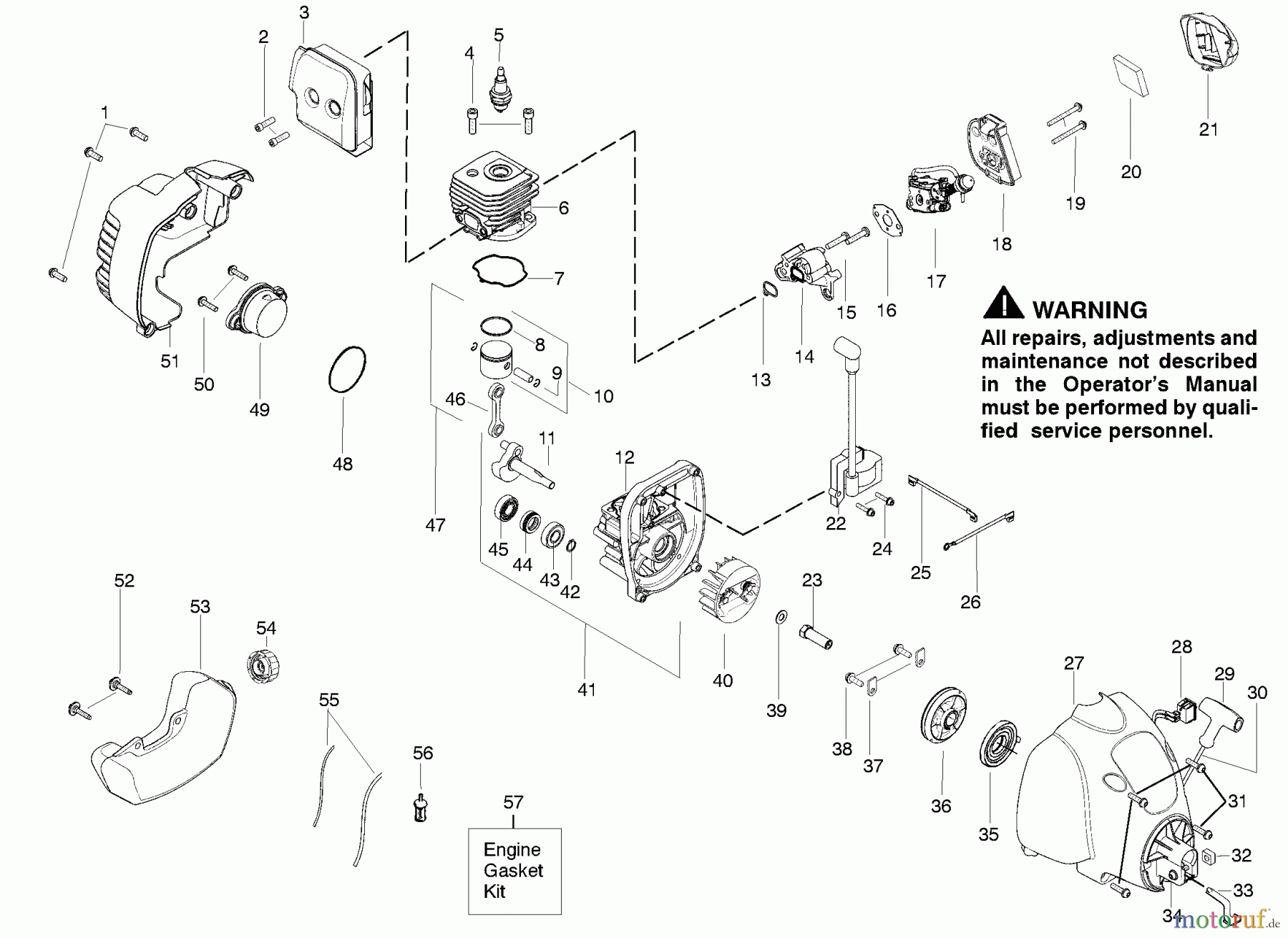 Poulan / Weed Eater Motorsensen, Trimmer W25CFK (967184401) - Weed Eater String Trimmer (2013-04) ENGINE