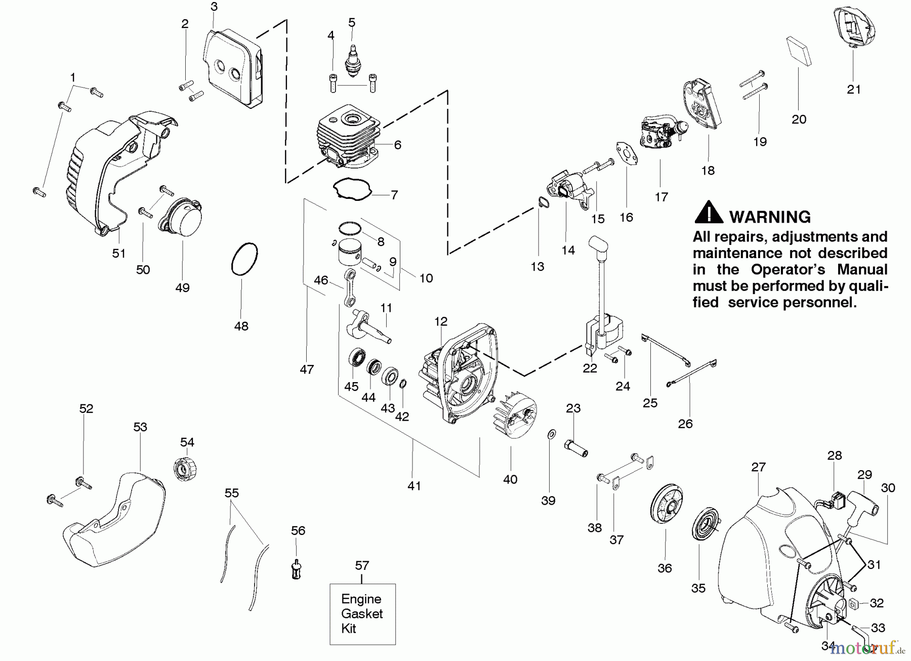  Poulan / Weed Eater Motorsensen, Trimmer W25SFK (967184501) - Weed Eater String Trimmer (2012-11) ENGINE