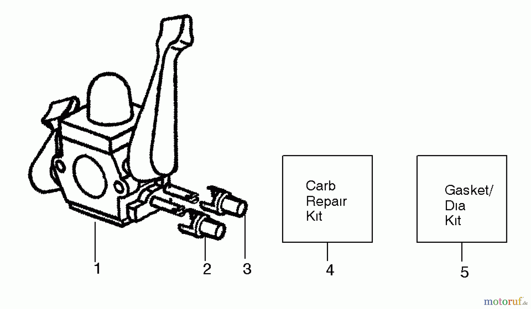  Poulan / Weed Eater Bläser / Sauger / Häcksler / Mulchgeräte PPBVM200 (Type 3) - Poulan Pro Blower Carburetor Assembly C1Q-W11) P/N 530071465 Type 2 & 3