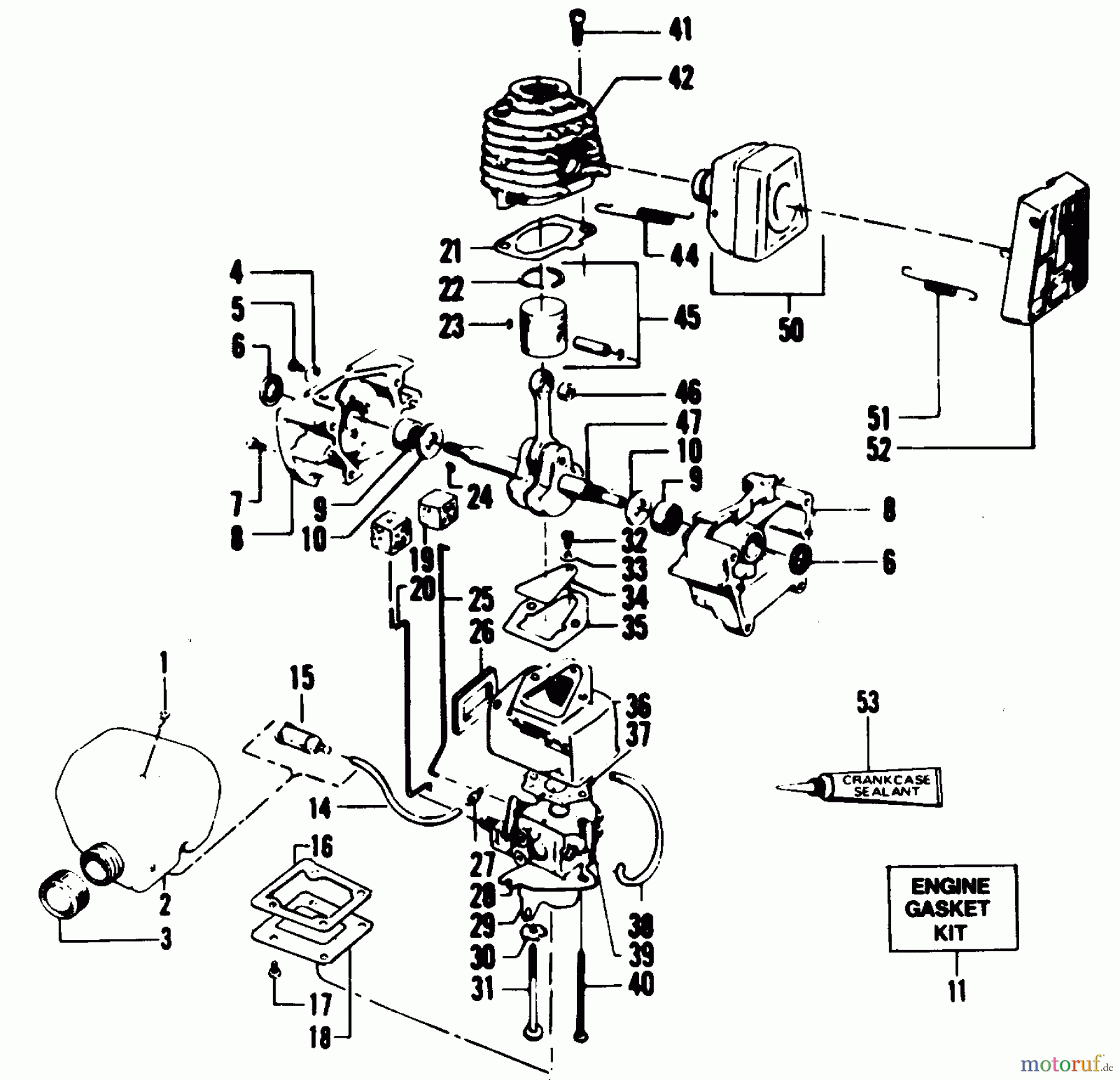 Poulan / Weed Eater Motorsensen, Trimmer XR-70 - Weed Eater String Trimmer POWER UNIT