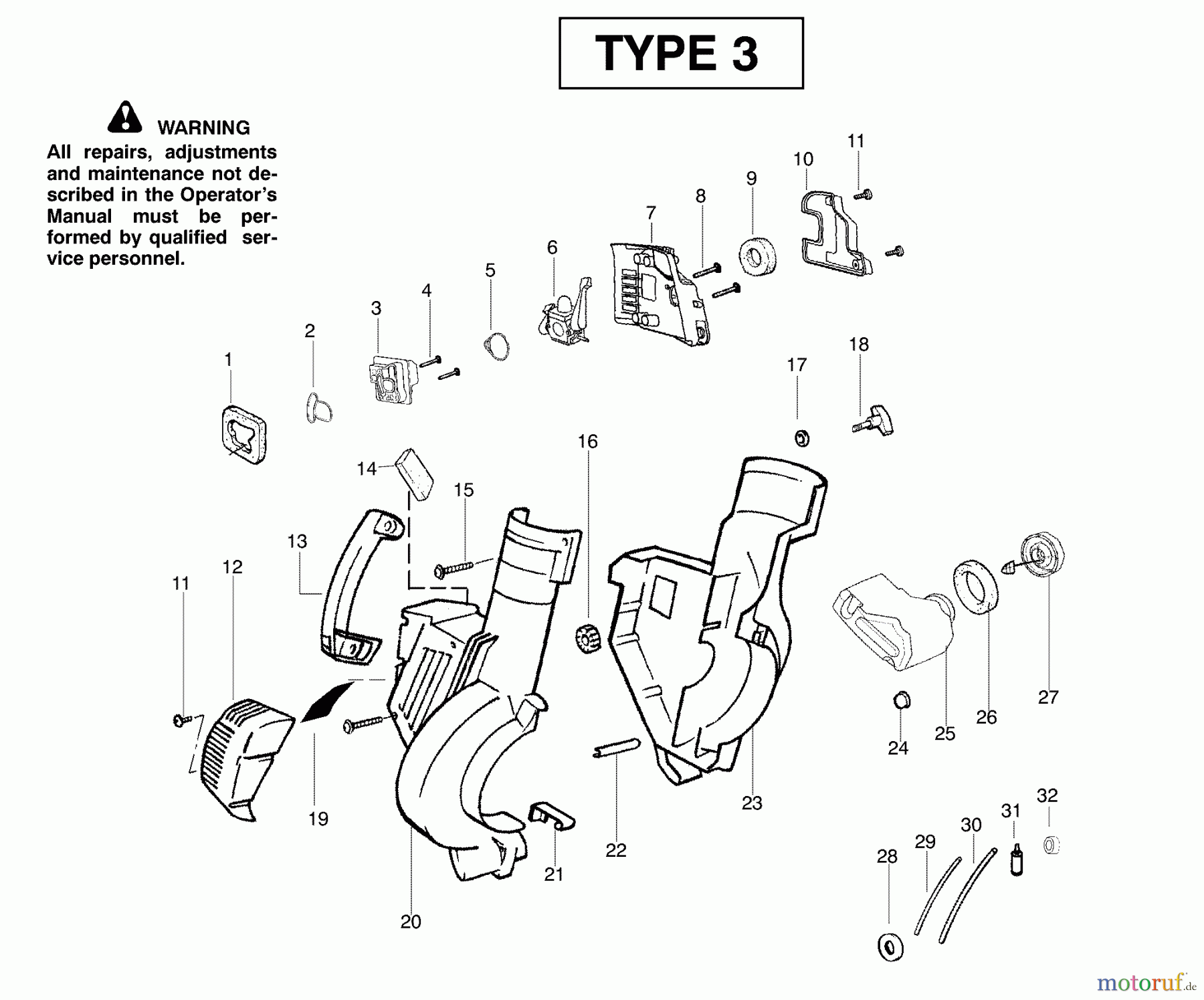 Poulan / Weed Eater Bläser / Sauger / Häcksler / Mulchgeräte PPBVM200LE (Type 3) - Weed Eater Blower Housing Assembly Type 3