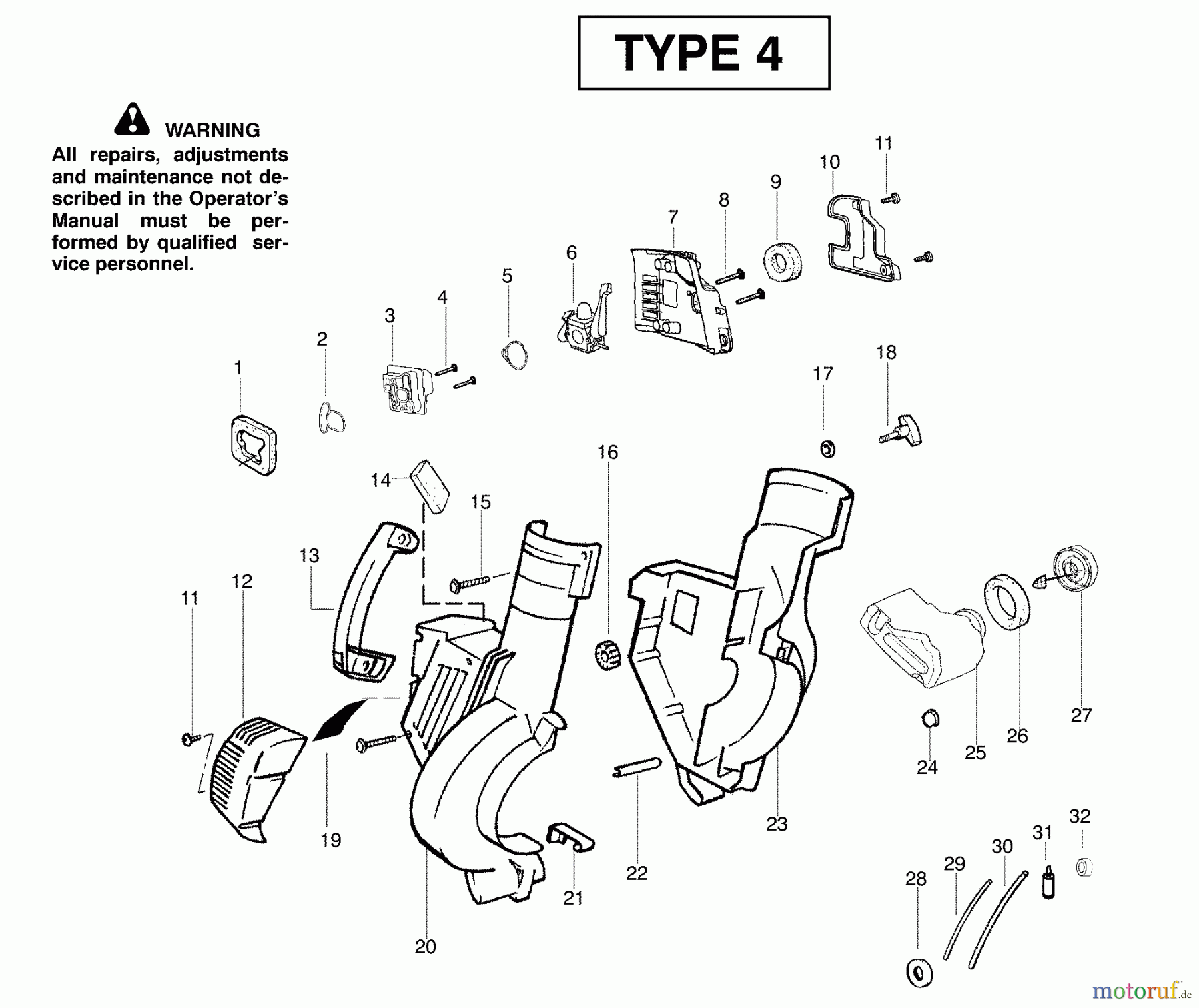  Poulan / Weed Eater Bläser / Sauger / Häcksler / Mulchgeräte PPBVM200LE (Type 4) - Weed Eater Blower Housing Assembly Type 4