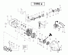 Poulan / Weed Eater XT400 (Type 4) - Weed Eater String Trimmer Ersatzteile Engine Assembly Type 4