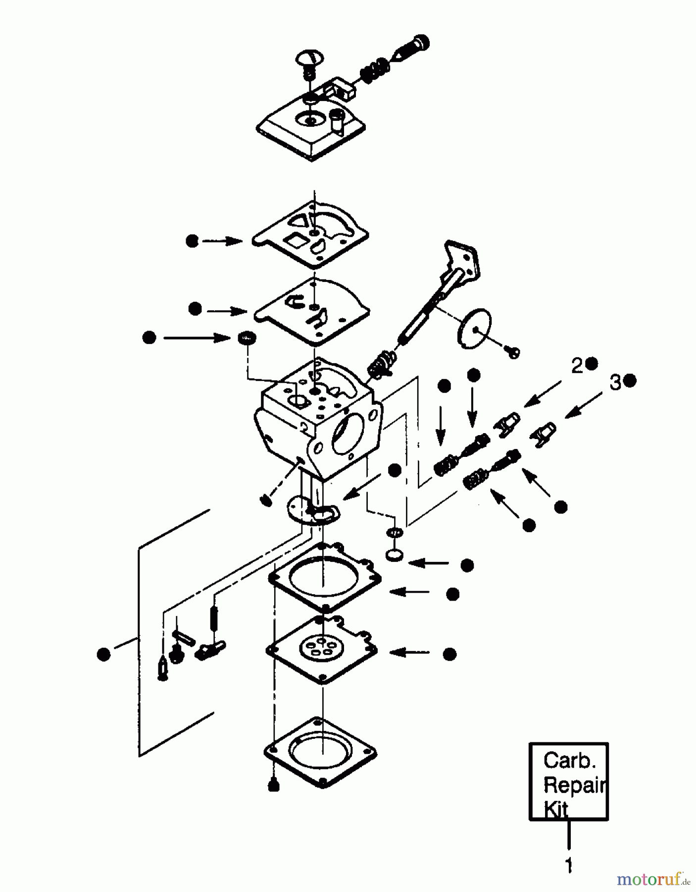Poulan / Weed Eater Motorsensen, Trimmer XT85T - Weed Eater String Trimmer CARBURETOR WT-298A BREAKDOWN