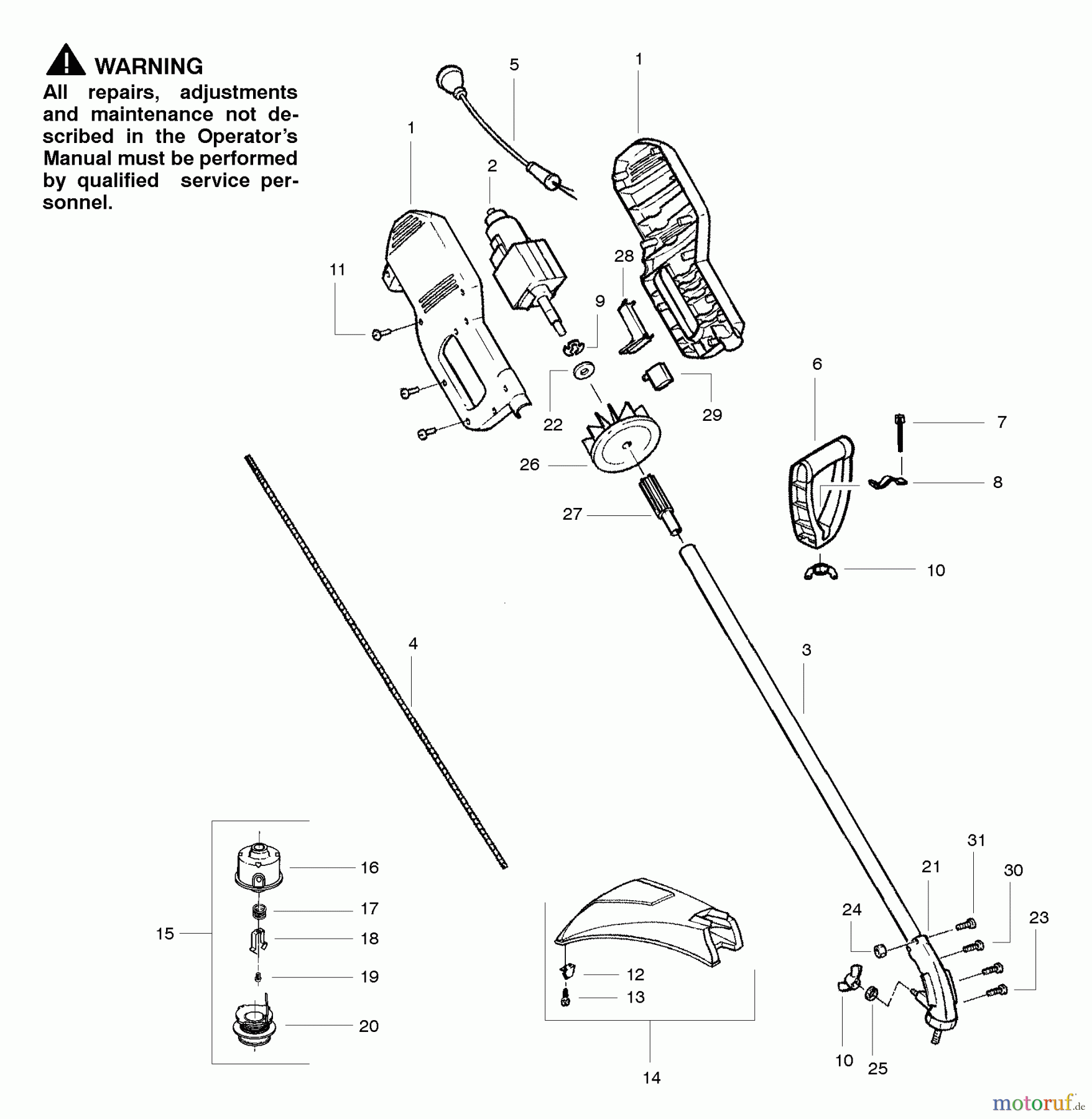 Poulan / Weed Eater Motorsensen, Trimmer YM600 - Weed Eater Electric Trimmer Electric Trimmer
