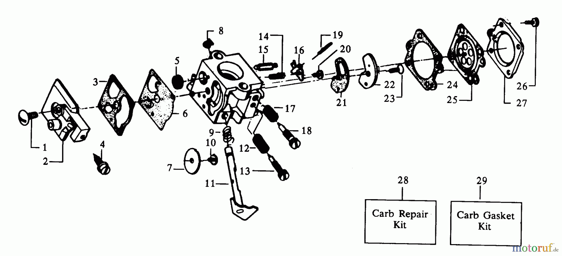 Poulan / Weed Eater Motorsensen, Trimmer YP120 - Weed Eater String Trimmer CARBURETOR