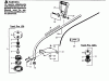 Poulan / Weed Eater YP120 - Weed Eater String Trimmer Ersatzteile CUTTING HEAD & DRIVE SHAFT