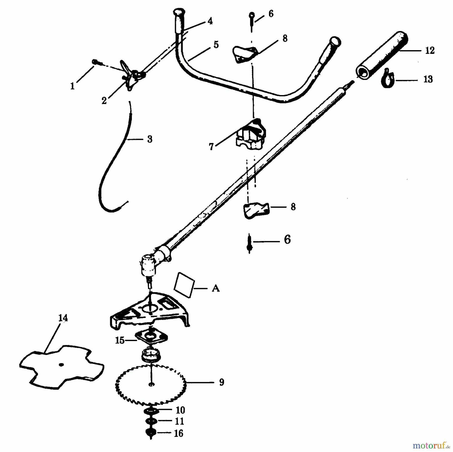  Poulan / Weed Eater Motorsensen, Trimmer YP145 - Weed Eater String Trimmer BRUSH BLADE ADAPTOR KIT