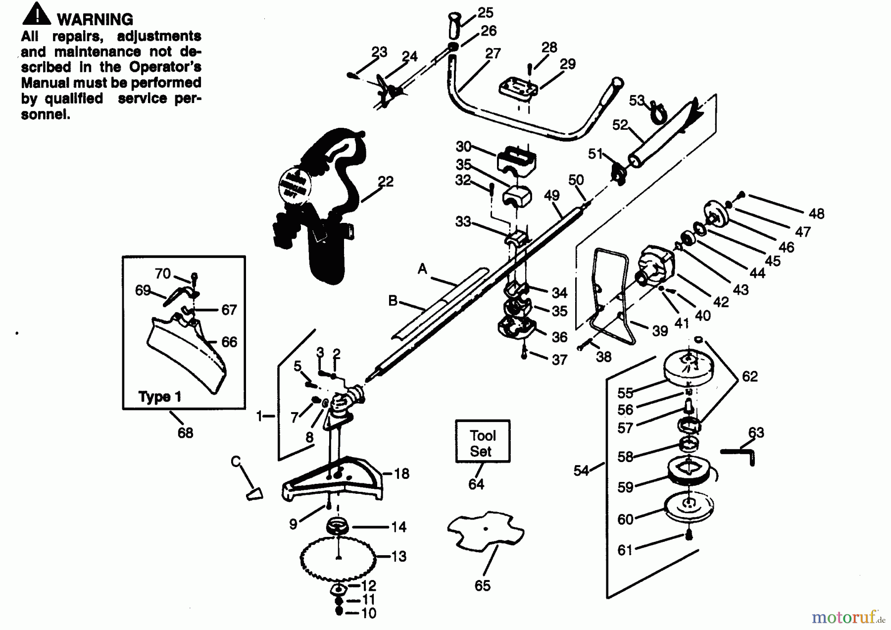 Poulan / Weed Eater Motorsensen, Trimmer YP200 - Weed Eater String Trimmer CUTTING HEAD & DRIVE SHAFT ASSEMBLIES