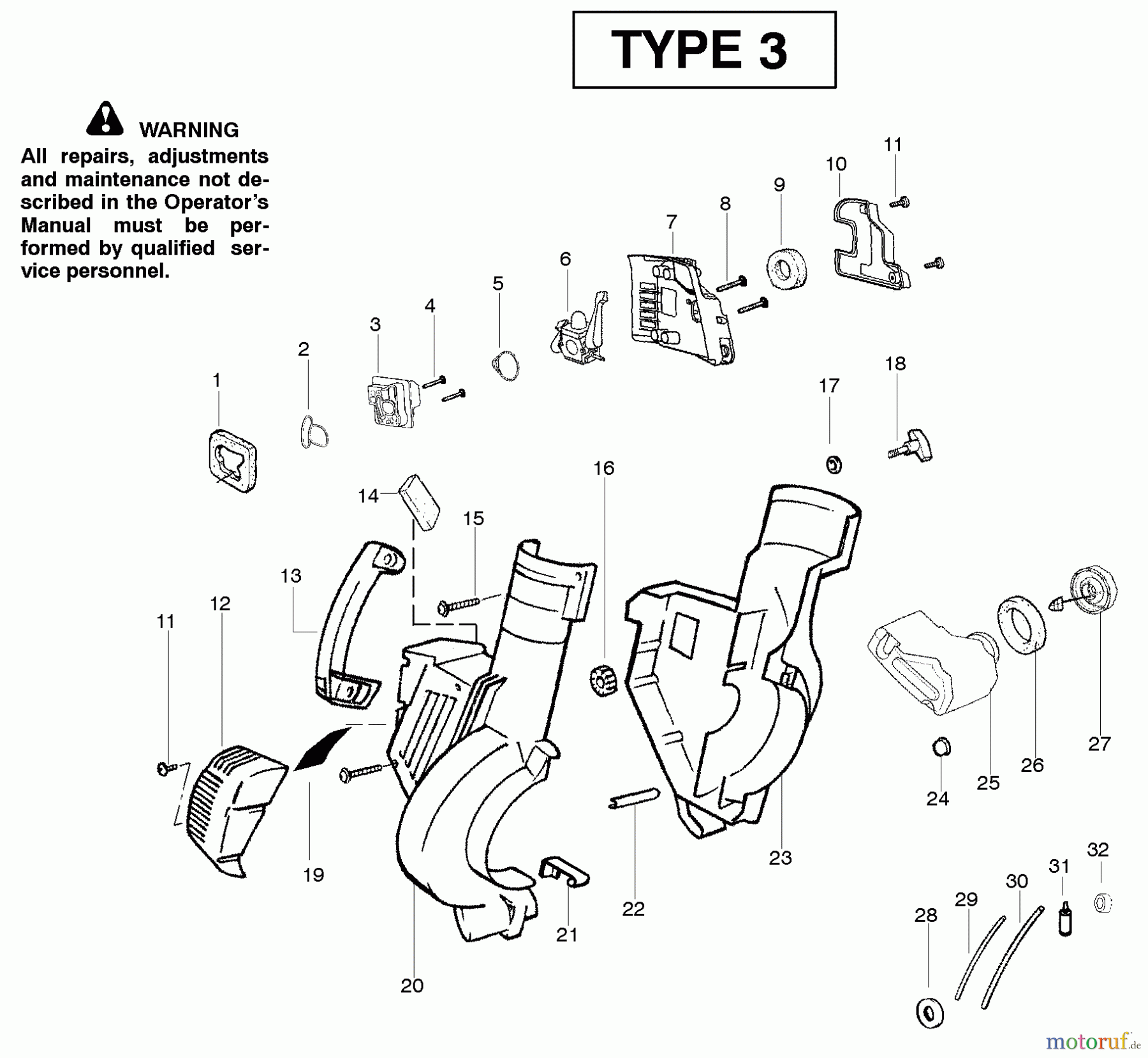  Poulan / Weed Eater Bläser / Sauger / Häcksler / Mulchgeräte WT200LE (Type 3) - Weed Eater Wildthing Blower Housing Type 3