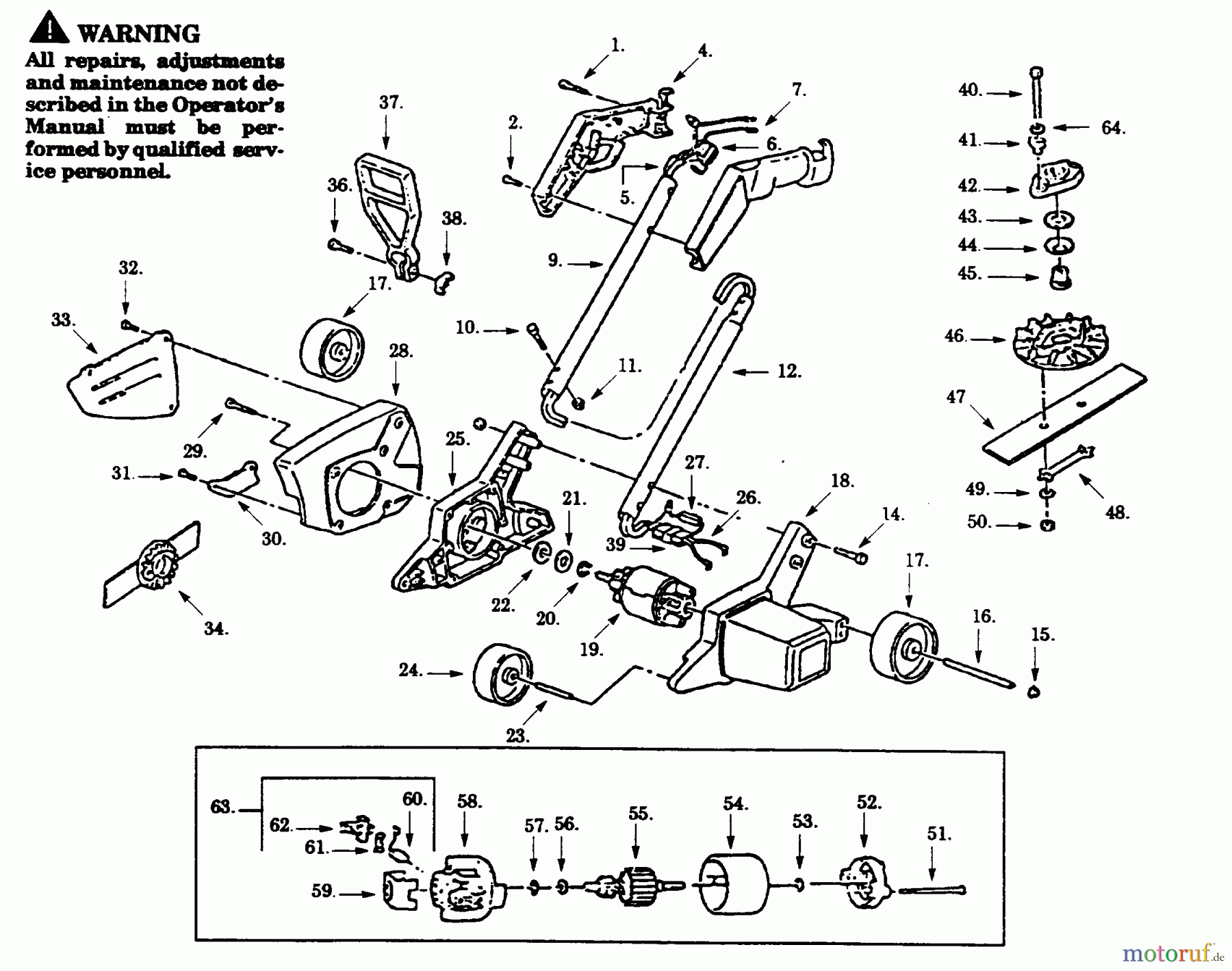 Poulan / Weed Eater Kantenschneider 960C-00 - Paramount Electric Edger EDGER AND BRUSH ASSEMBLY
