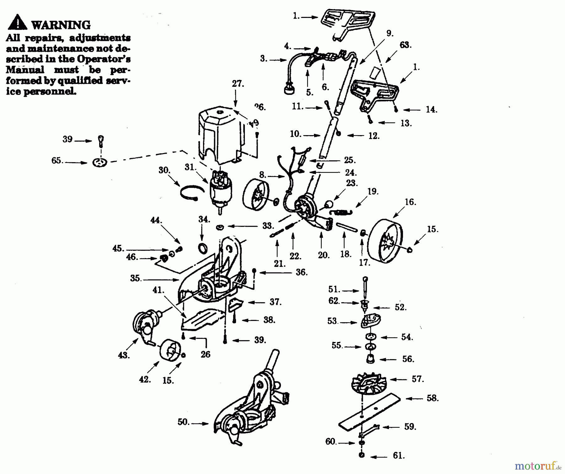 Poulan / Weed Eater Kantenschneider 980C-01 - Paramount Electric Edger EDGER ASSEMBLY