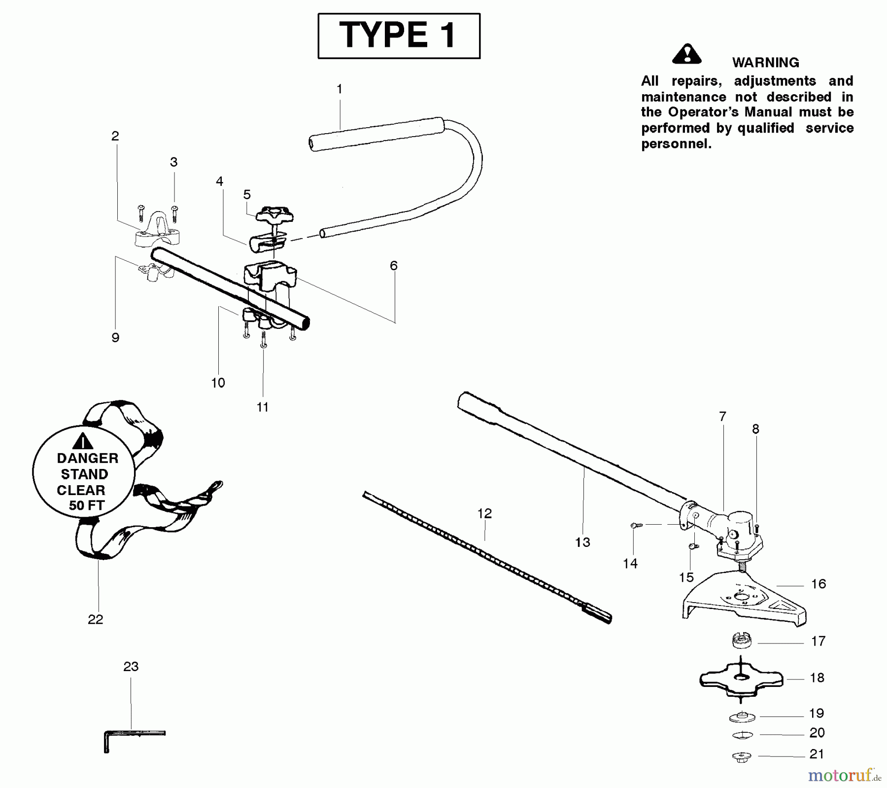 Poulan / Weed Eater Zubehör U4000C (Type 1) - Poulan Pro Brush-Cutter Attachment Brush-Cutter Attachment Assembly Type 1