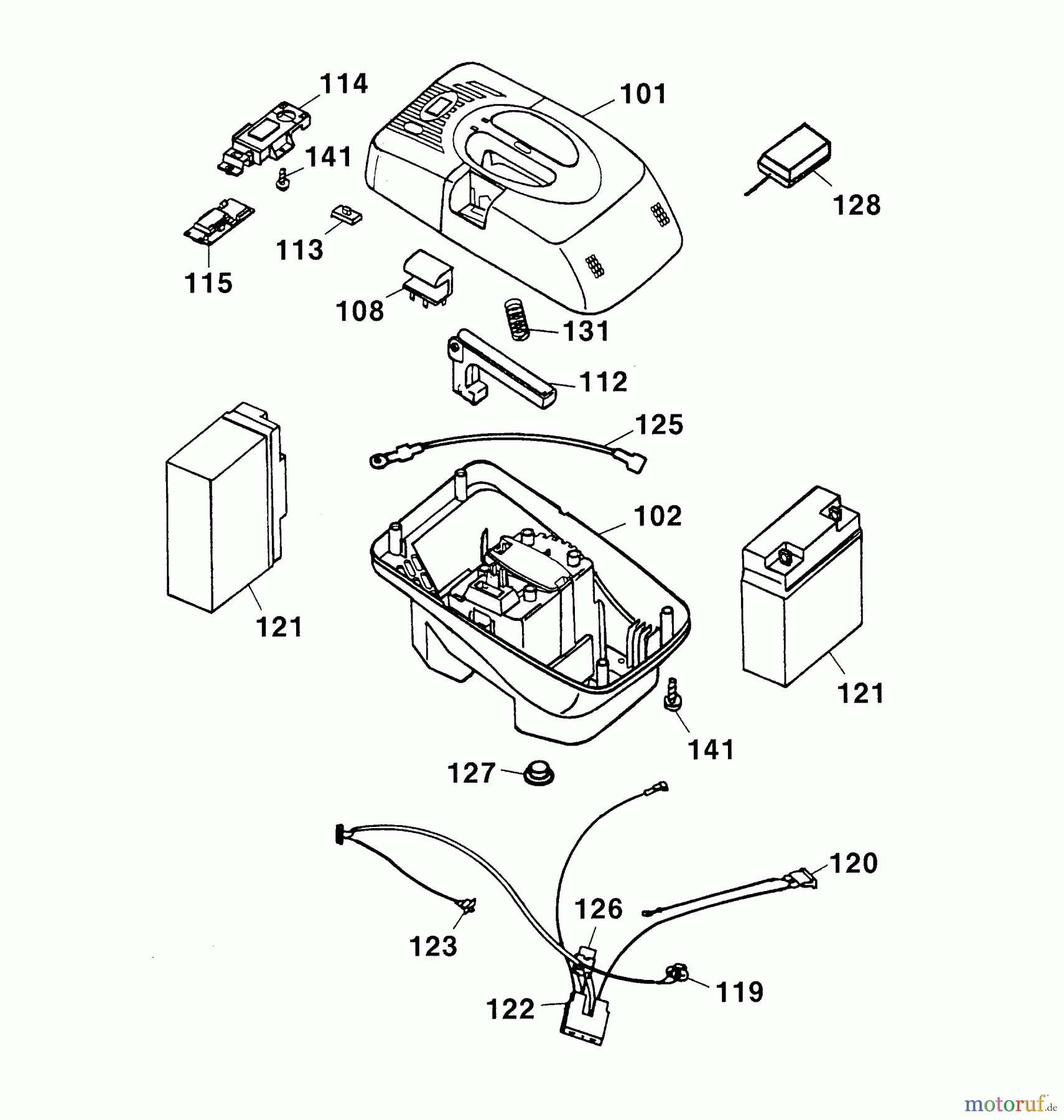 Wolf-Garten Akkumäher Premio 40 AC 4044000 Serie B (2003) Wechselakku