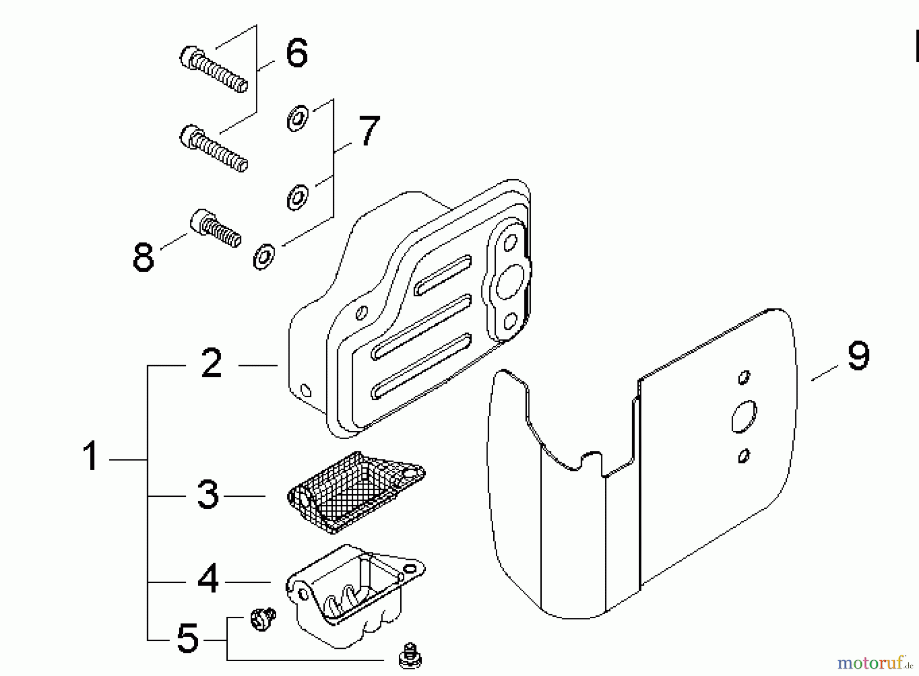 Shindaiwa Heckenscheren DH2510 - Shindaiwa Hedge Trimmer, Dual-Sided Muffler: Before serial number 4104230 (Part 1)