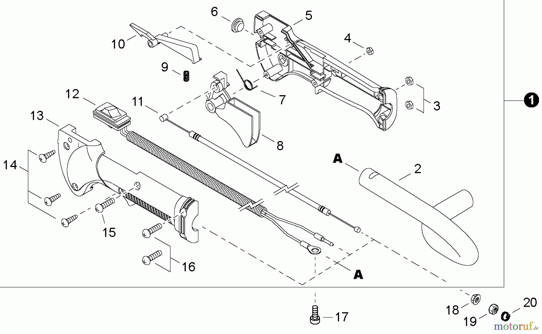 Shindaiwa Heckenscheren HT232 - Shindaiwa Hedge Trimmer, Single-Sided, Rear Handle / Throttle Control