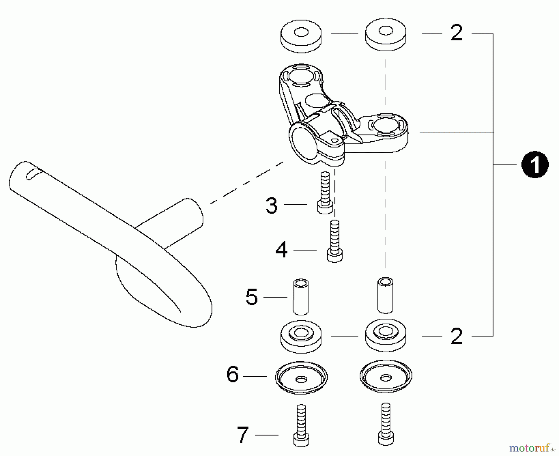 Shindaiwa Heckenscheren HT232 - Shindaiwa Hedge Trimmer, Single-Sided, S/N: T25113001001 - T25113999999 Handle Support