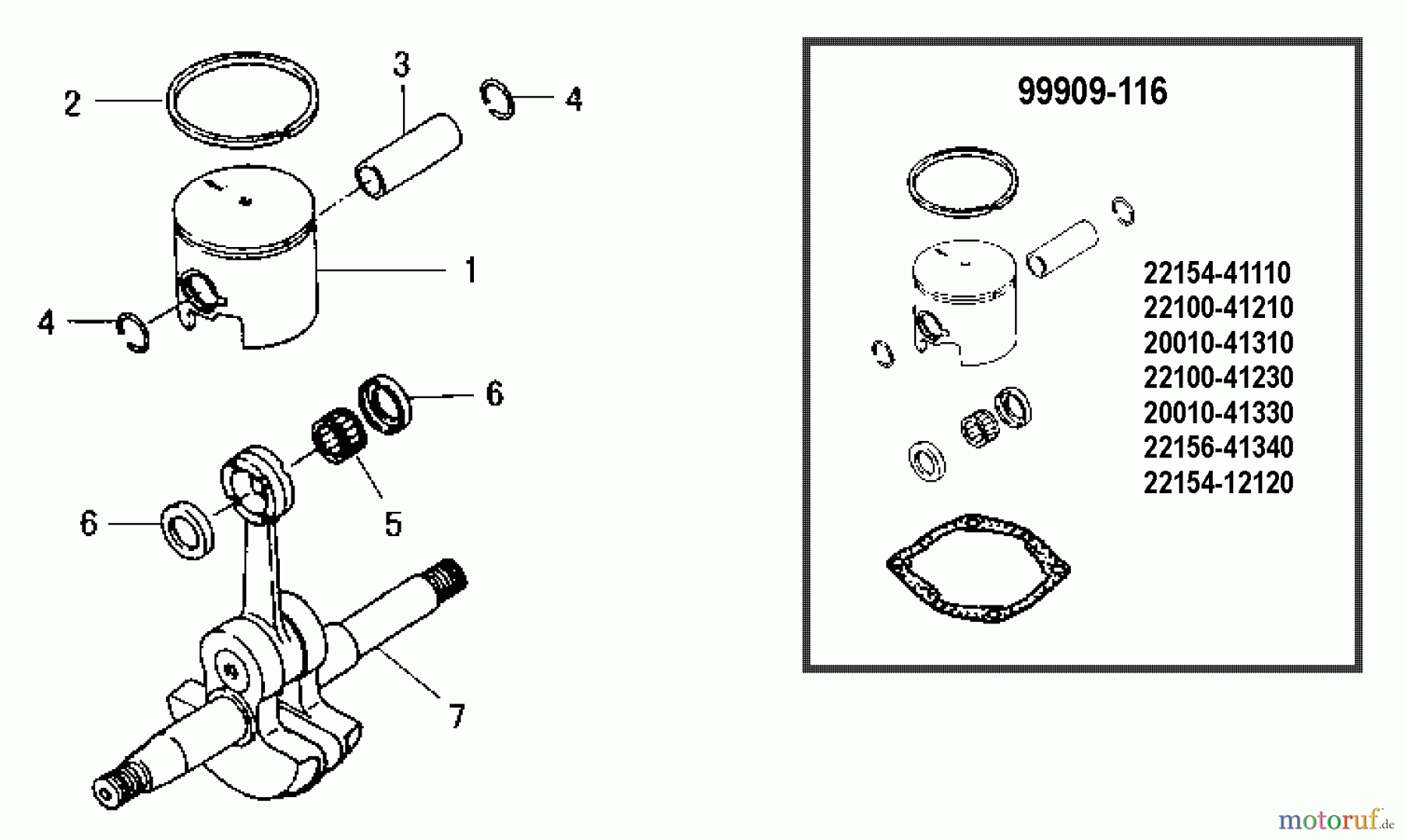 Shindaiwa Sägen, Motorsägen 285S - Shindaiwa Chainsaw Piston