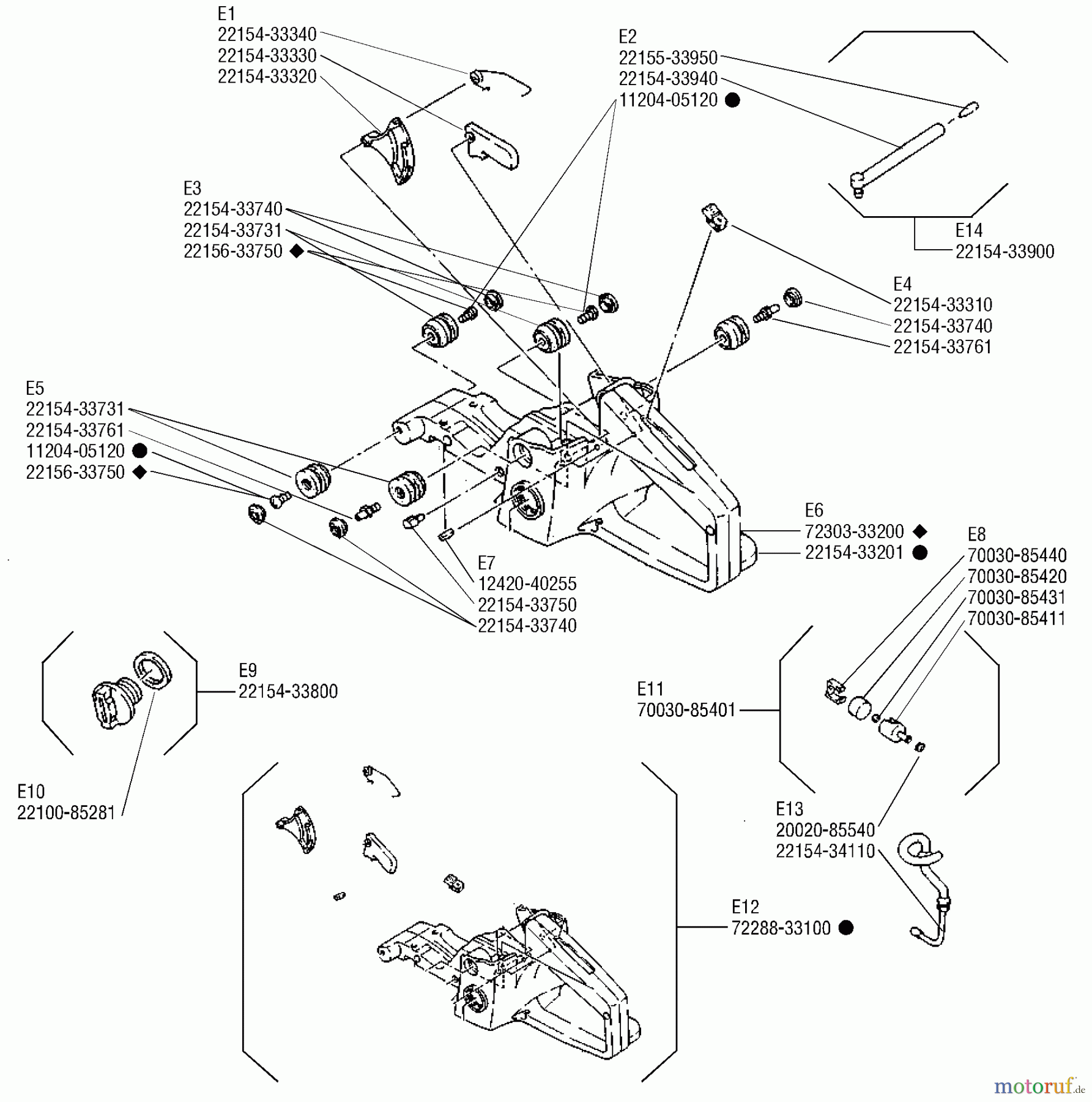  Shindaiwa Sägen, Motorsägen 300 - Shindaiwa Chainsaw Rear Handle