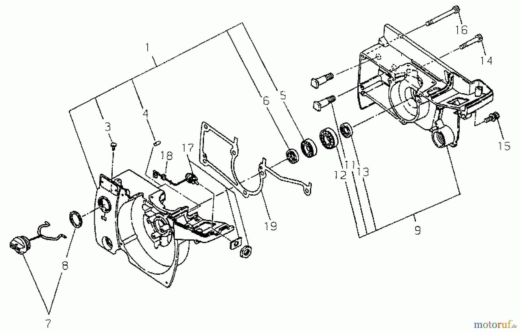 Shindaiwa Sägen, Motorsägen 352S - Shindaiwa Chainsaw Kurbelgehäuse