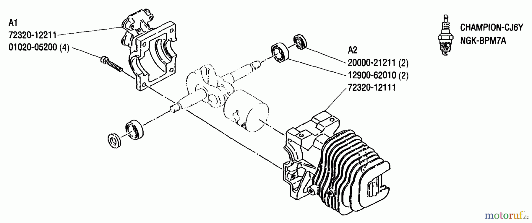 Shindaiwa Sägen, Motorsägen 357 - Shindaiwa Chainsaw Cylinder