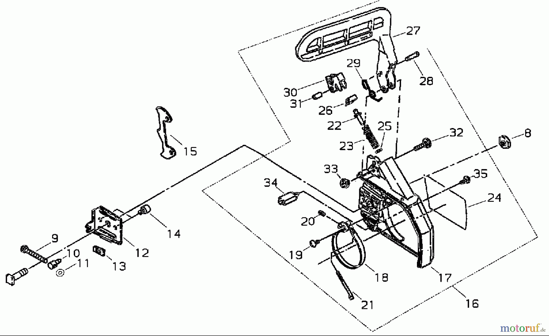 Shindaiwa Sägen, Motorsägen 360 - Shindaiwa Chainsaw, Brake Assy