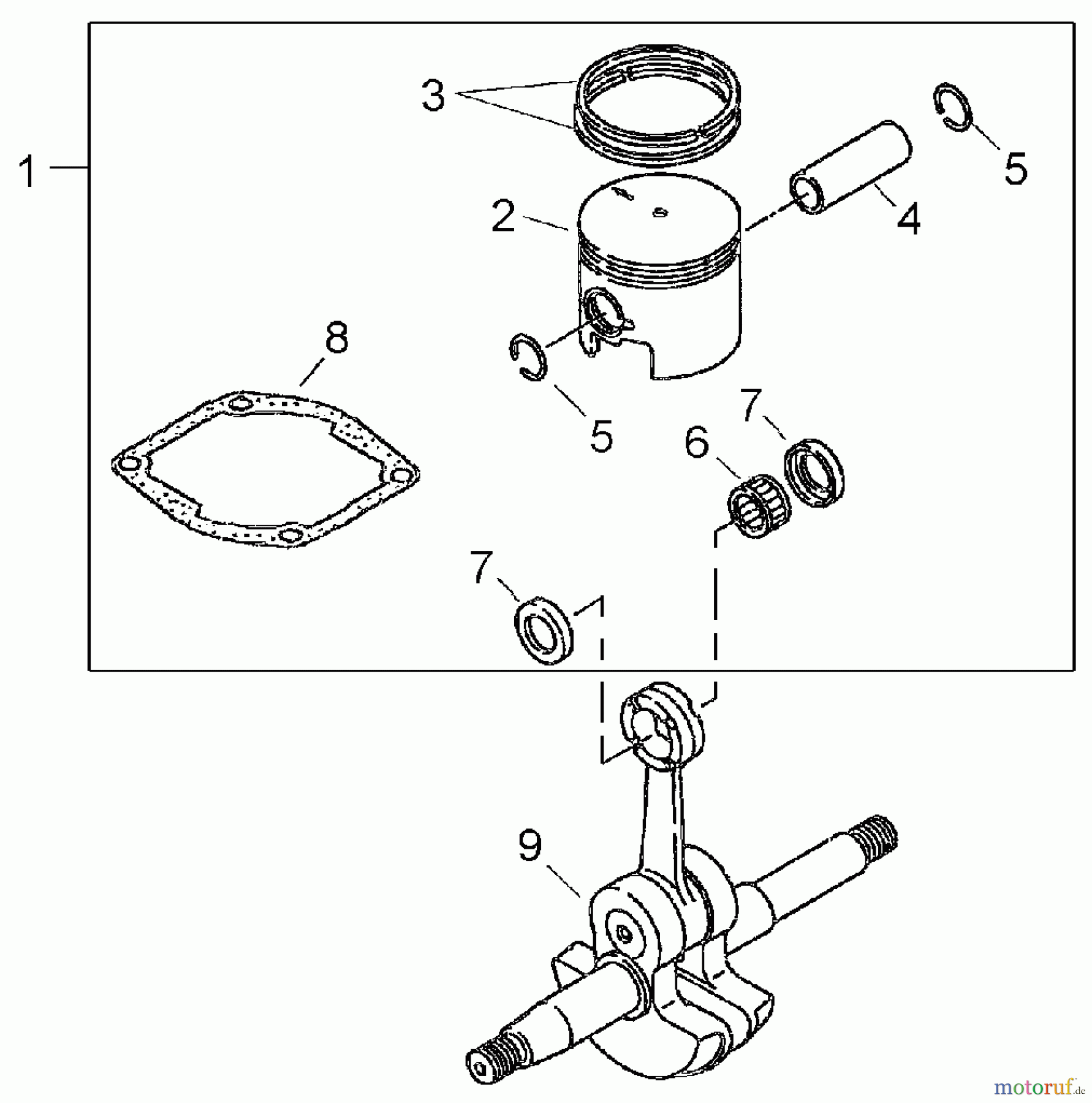 Shindaiwa Sägen, Motorsägen 360 - Shindaiwa Chainsaw, Piston