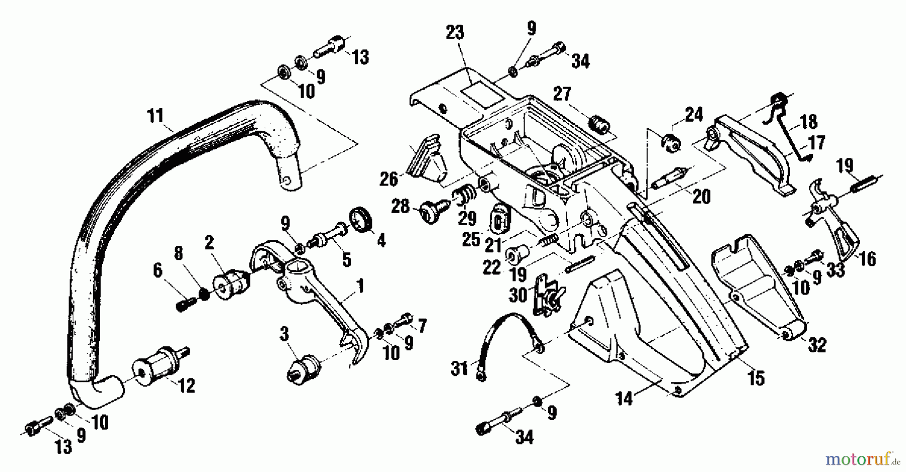 Shindaiwa Sägen, Motorsägen 415 - Shindaiwa Chainsaw Handle, Trigger