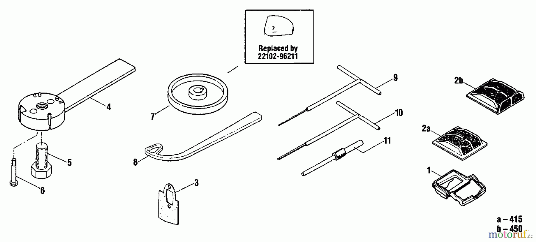 Shindaiwa Sägen, Motorsägen 415 - Shindaiwa Chainsaw Optional Tools & Parts