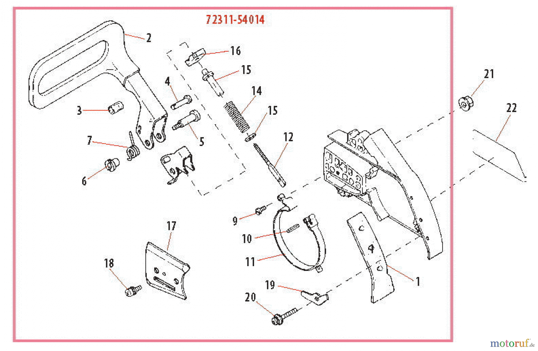 Shindaiwa Sägen, Motorsägen 488 - Shindaiwa Chainsaw Brake Lever