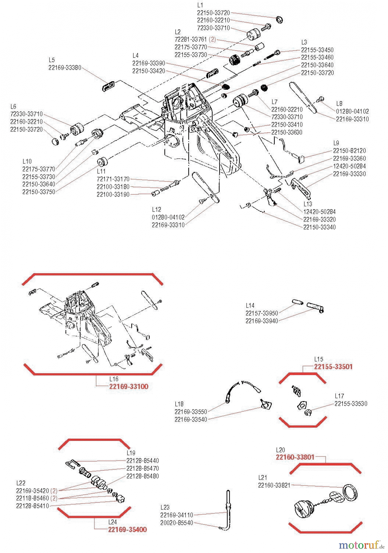 Shindaiwa Sägen, Motorsägen 577 - Shindaiwa Chainsaw Rear Handle