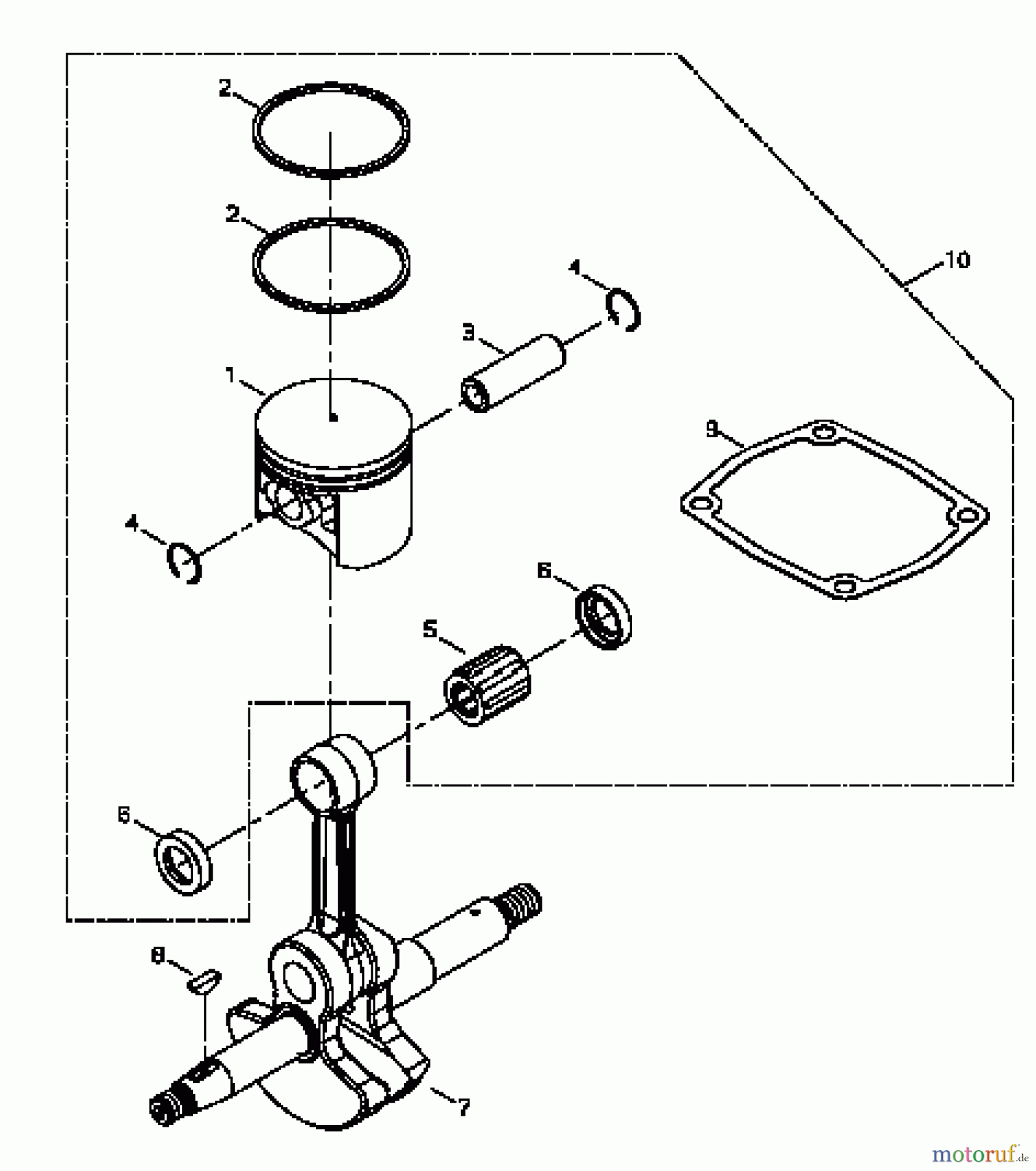Shindaiwa Sägen, Motorsägen 577PEMC - Shindaiwa Chainsaw Piston, Crankshaft