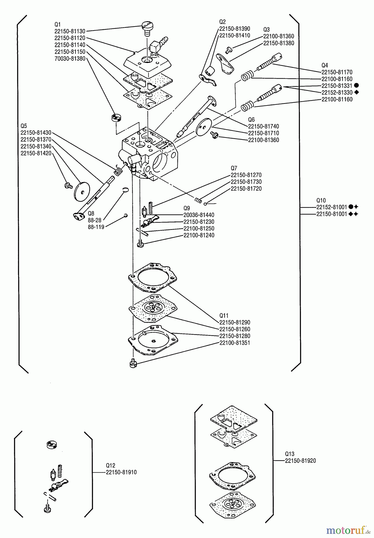 Shindaiwa Sägen, Motorsägen 695 - Shindaiwa Chainsaw Carburetor