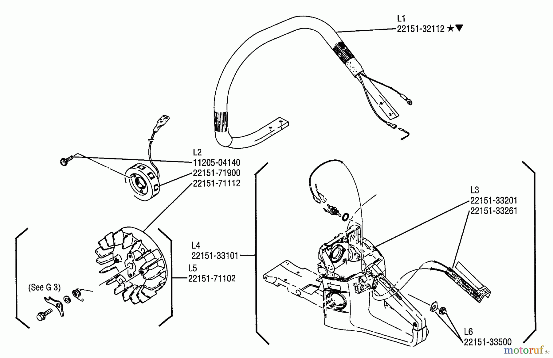 Shindaiwa Sägen, Motorsägen 695 - Shindaiwa Chainsaw Flywheel, Ignition