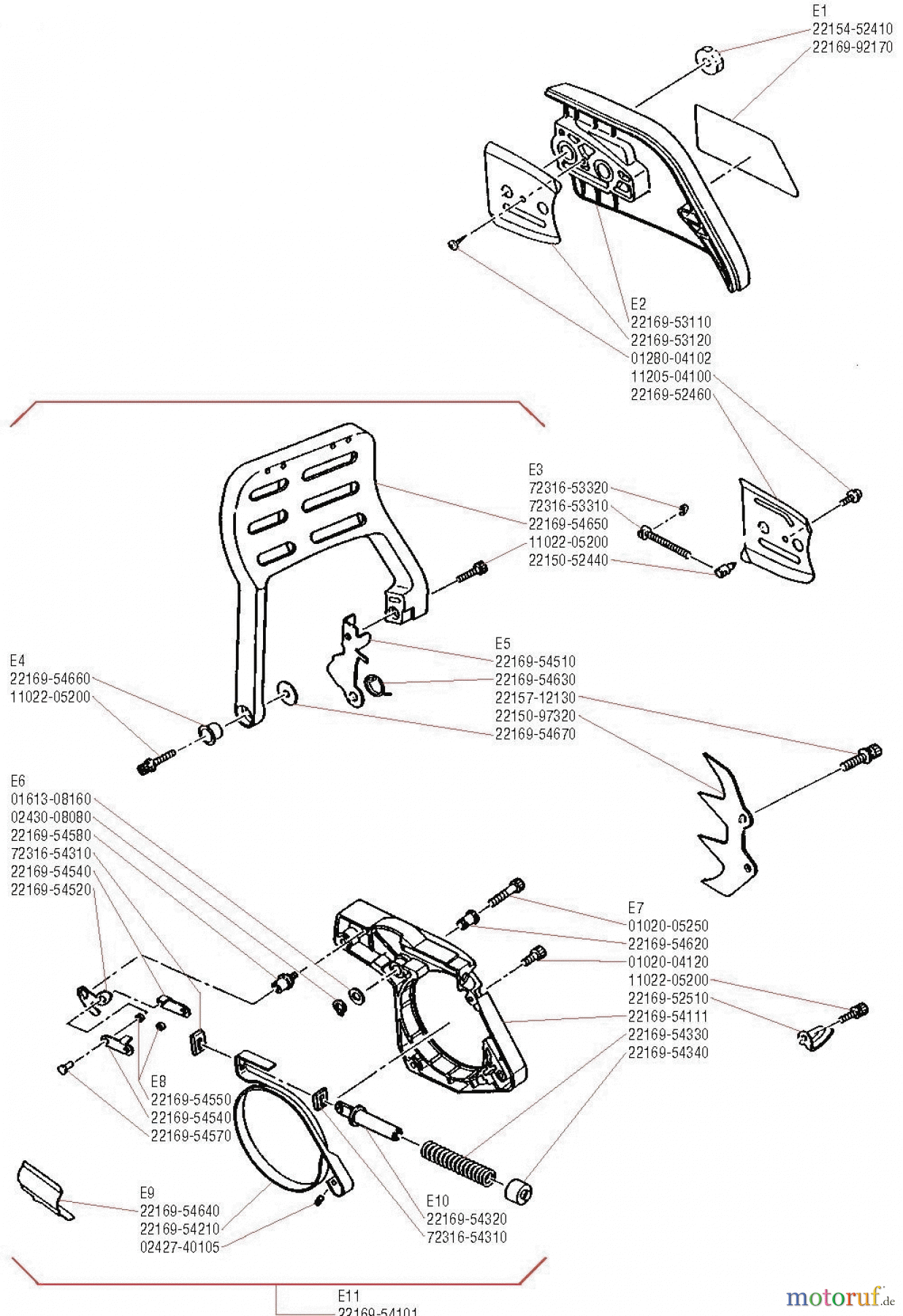  Shindaiwa Sägen, Motorsägen 757 - Shindaiwa Chainsaw Brake Lever