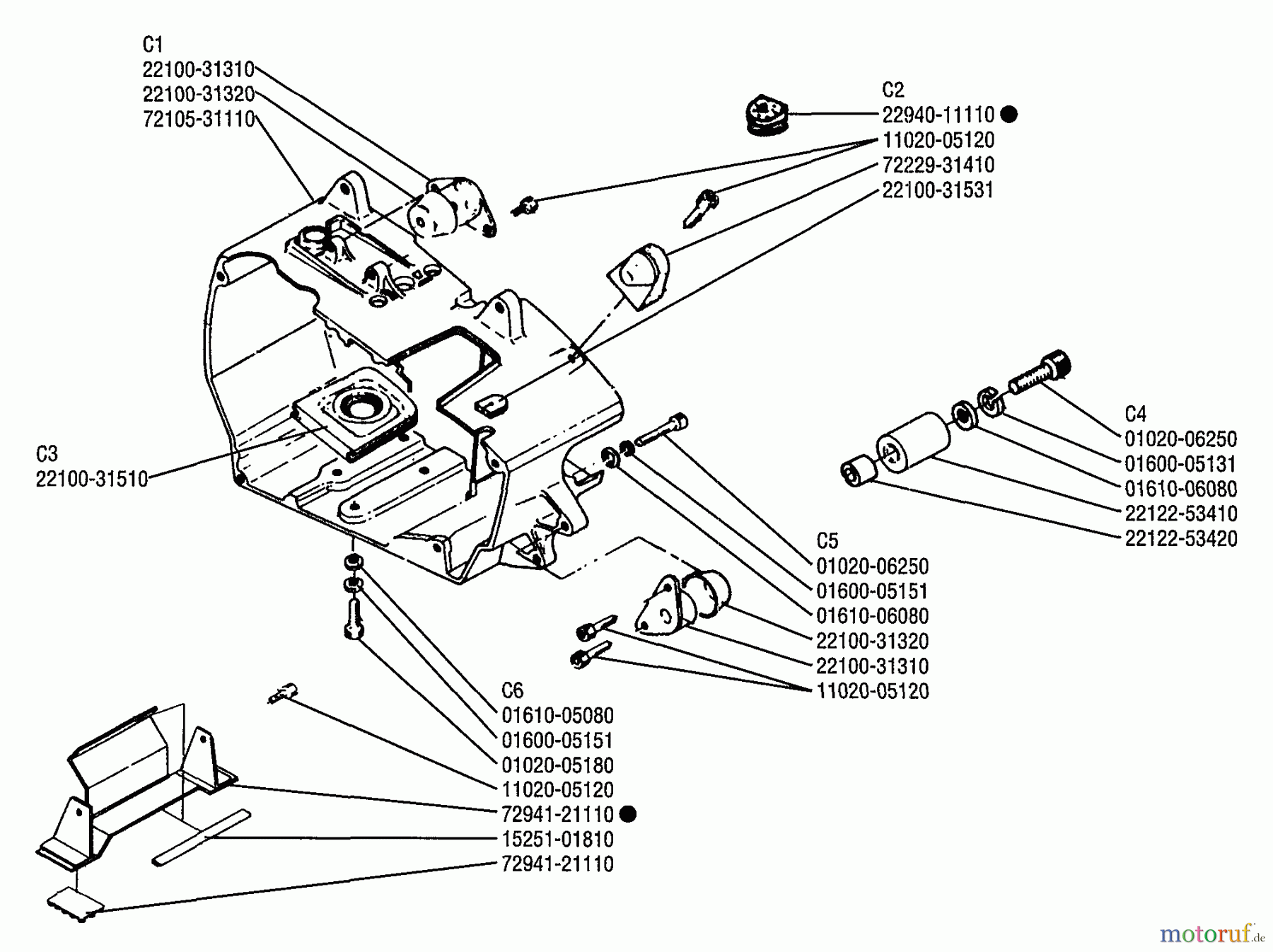 Shindaiwa Sägen, Motorsägen 350 - Shindaiwa Chainsaw Main Housing