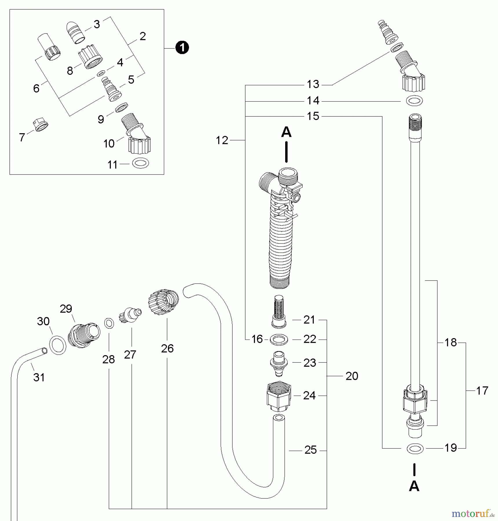 Shindaiwa Sprühgeräte SP20HPS - Shindaiwa Manual Sprayer, Nozzles, Wand, Hose