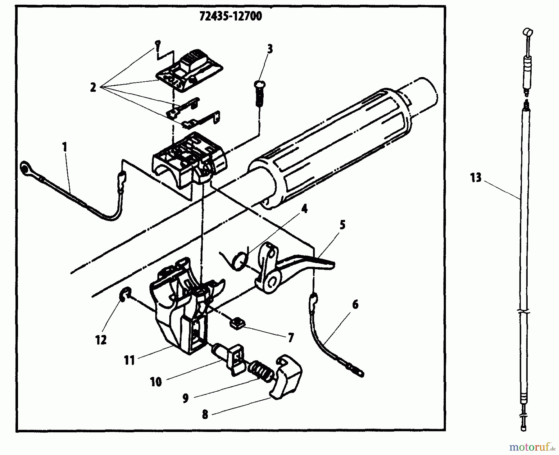 Shindaiwa Kehrmaschinen PB270 - Shindaiwa Power Broom Throttle Lever