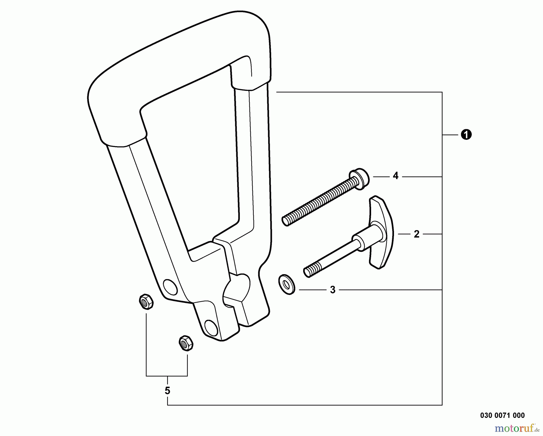 Shindaiwa Kehrmaschinen PS344 - Shindaiwa Power Broom, S/N: T15312001001 - T15312999999 Front Handle